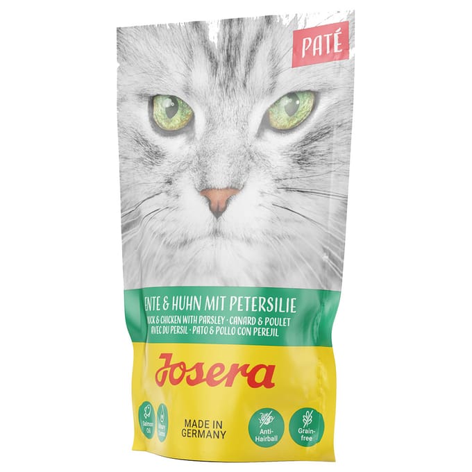 16x85g Eend & Kip met Peterselie Josera Paté Kattenvoer nat
