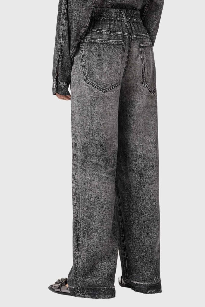 AllSaints Tyler Trouser Illusion Black Größe: 4 | Ausgestellte Hosen Outlet | Damen | Schwarz