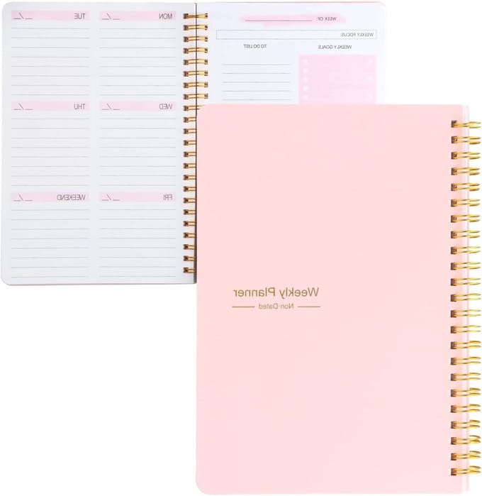 ByShane - A5 weekplanner 2025 52 weken met roze design - voor studenten en professionals