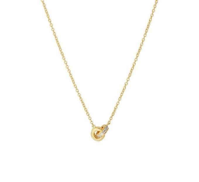 Geelgouden Collier diamant 0.05ct H SI 1 4022406