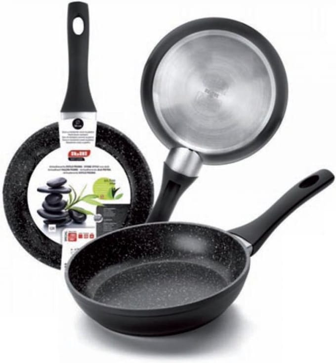 Poêle - IBILI - Natura - 20 cm - Aluminium - Antiadhésif style pierre - Compatible induction