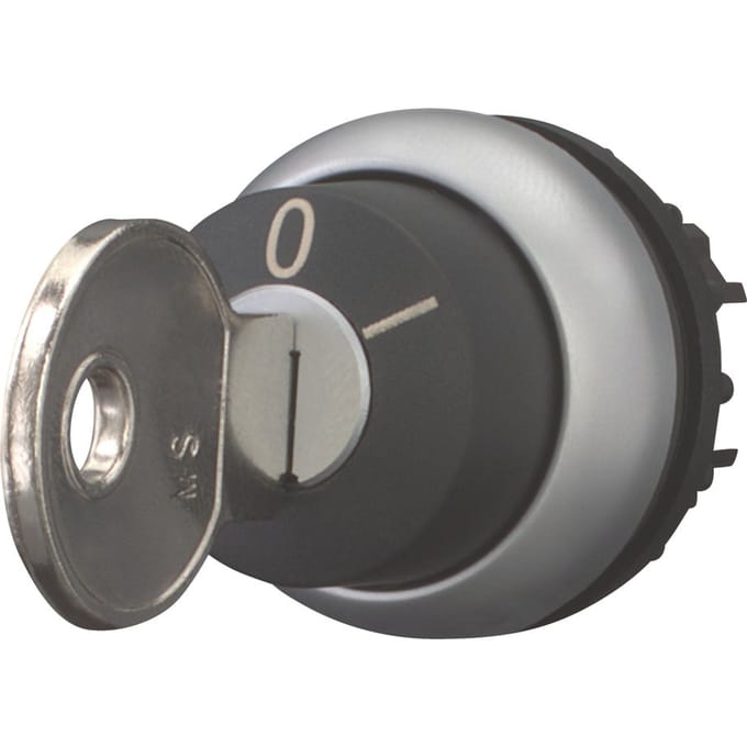 Eaton 111780 M22-WRS-MS2-A1 Sleutelknop Kunststof frontring Sleutel Zwart 1 stuk(s)