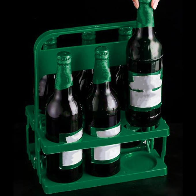 Bierfles Draagmand Emmer Houder Plastic Opvouwbaar Multifunctioneel Draagbaar Bierfles Drager Groen groen