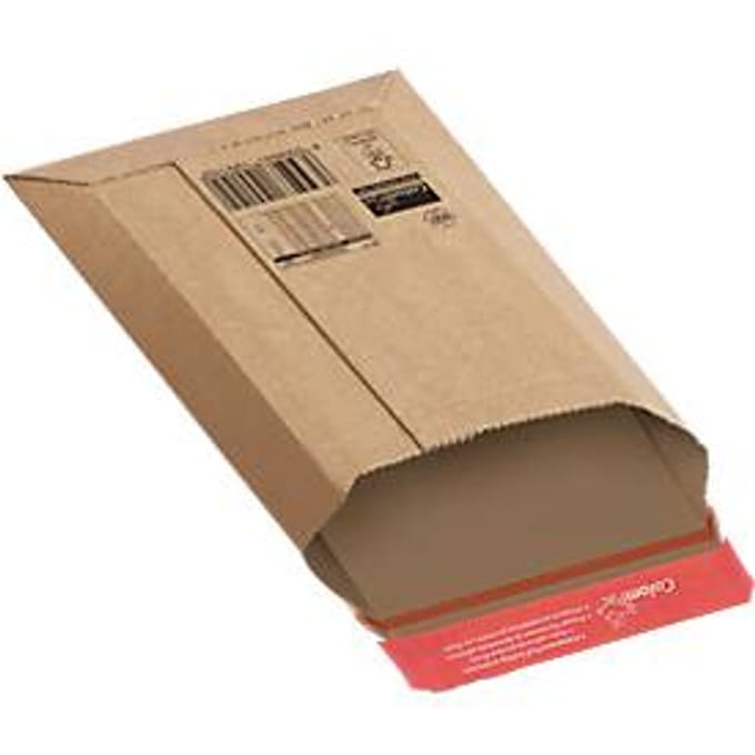 ColomPac golfkartonnen verzendenveloppen, 150 x 250 mm, bruin, 20 stuks