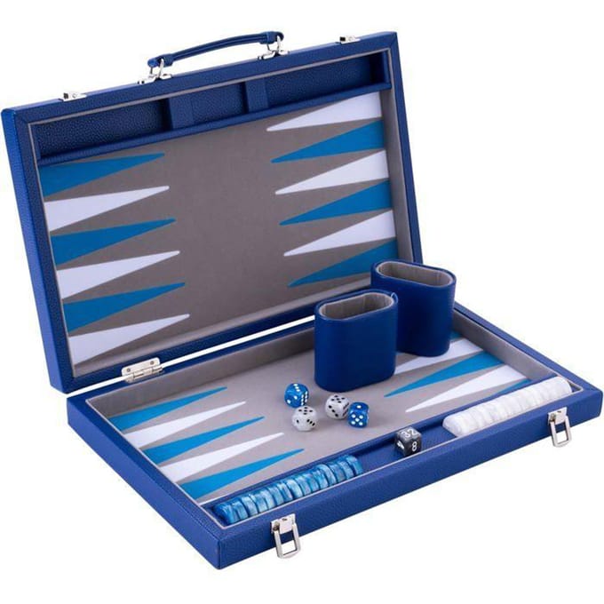 Jeu de société - ENGELHART - Backgammon de luxe - 15 pouces - Matériaux de haute qualité - Nacré