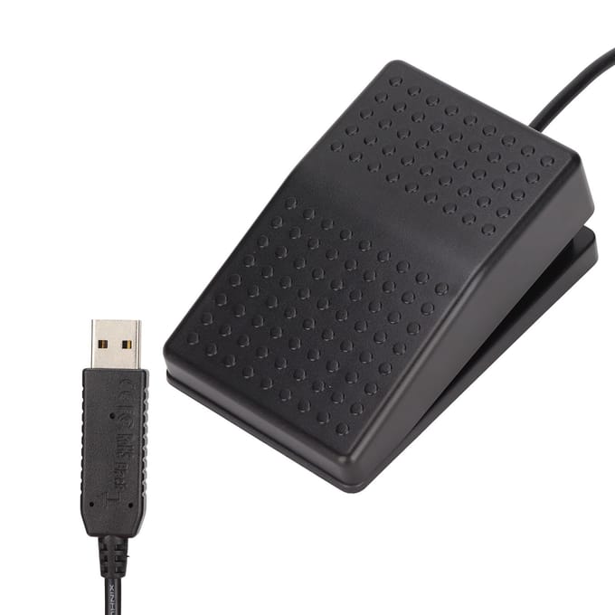 Pédale USB Pédale Simple USB Interrupteur Mécanique avec Voyant Lumineux HID Standard Programmable gray