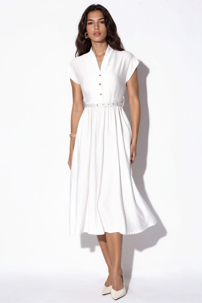 Textured Gelaagde Maxi Jurk
