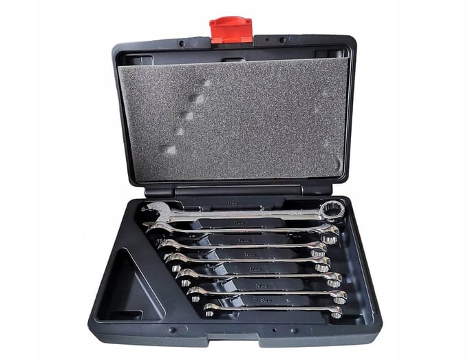 Powerbuilt Ringsleutelset met Ratel - 7 Onderdelen - CRV Staal