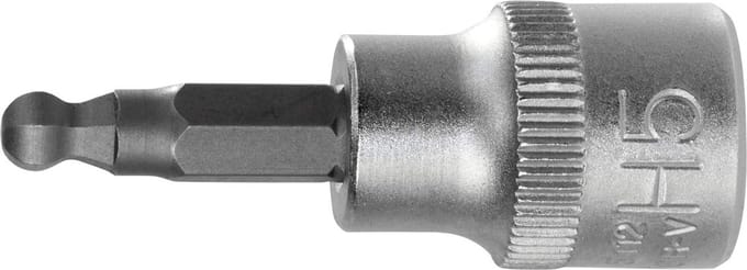 SW-Stahl 05572L schroevendraaierbit kogelkop, 10 mm (3/8") aandrijving, binnenzeskant 5 mm