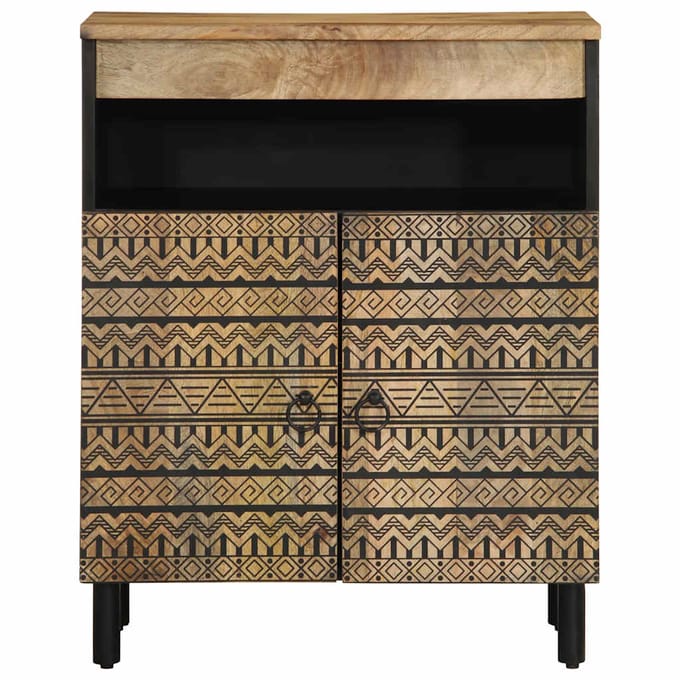 vidaXL - Dressoir - 60x33,5x75 - cm - massief - ruw - mangohout