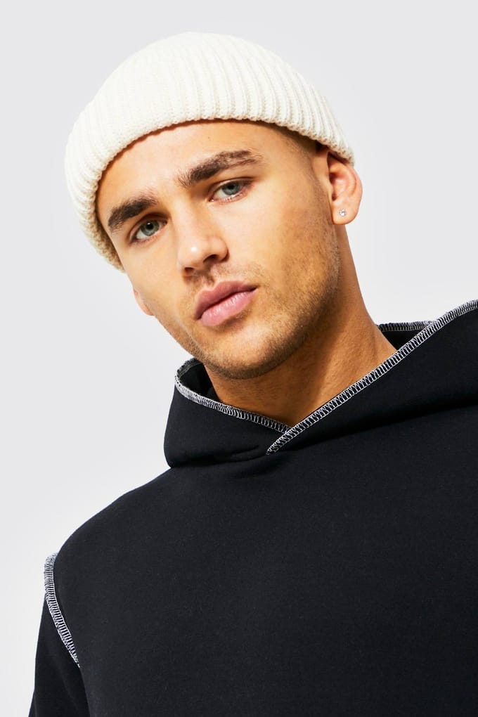 Geribbelde Micro Beanie | Ecru