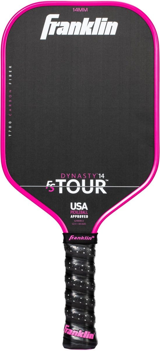 Franklin Pickleball Paddle - FS Tour Dynasty Pink 14mm - Carbon Fiber.