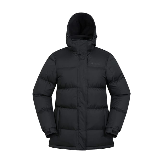 Mountain Warehouse Waterdichte gewatteerde jas voor dames (Zwart)