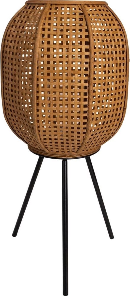 Lantaarn Macy op voet naturel - windlicht Macy - 32x66cm
