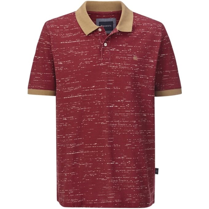 Babista herren Poloshirt - 44/46 - donkerrood - Plus Size