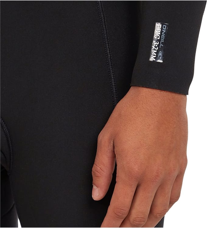 2026 O'Neill Heren Epic 3/2mm Borst Ritssluiting Wetsuit - Black
