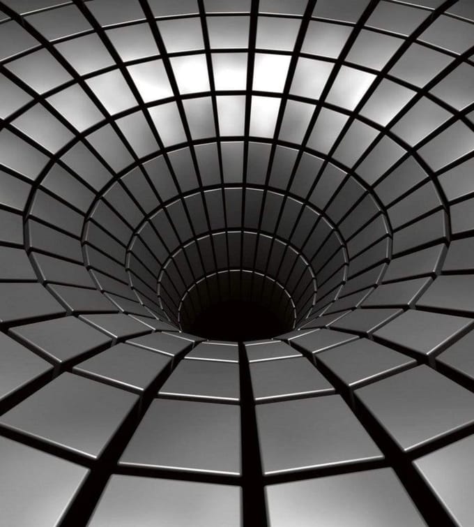 Fotobehang - Silver Hole 225x250cm - Vliesbehang