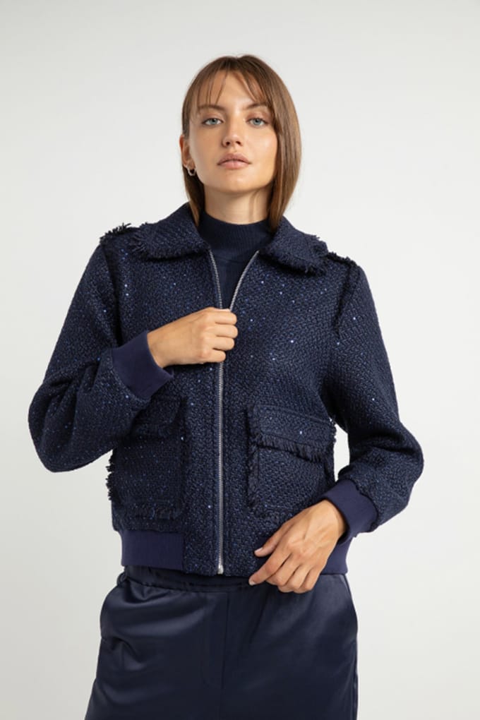 Josephine & Co Frida Jacket Navy Maat: 36 | Bomberjacks Outlet | Dames | Blauw