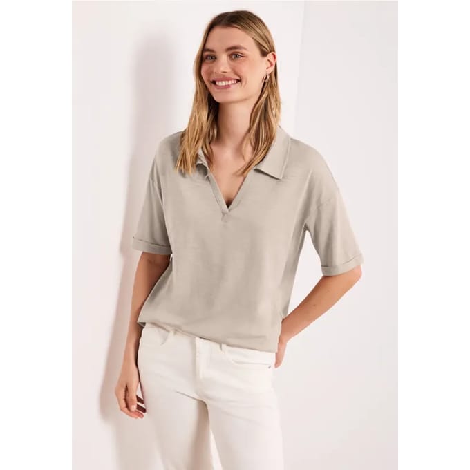 Jersey poloshirt met korte mouwen