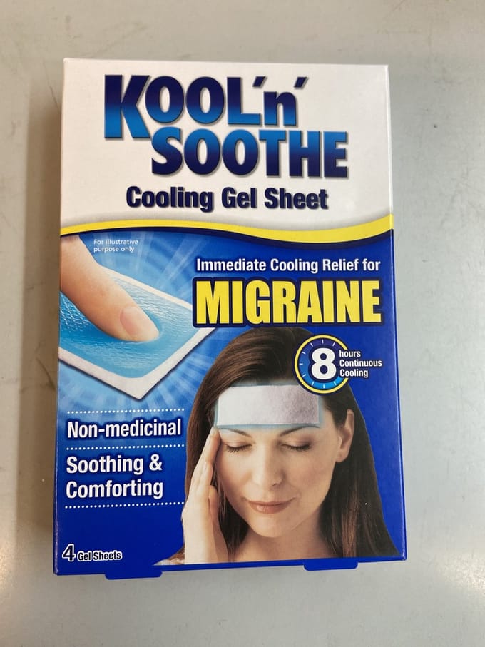 3x Be Cool Cura-cool Migraine Strips 4 stuks