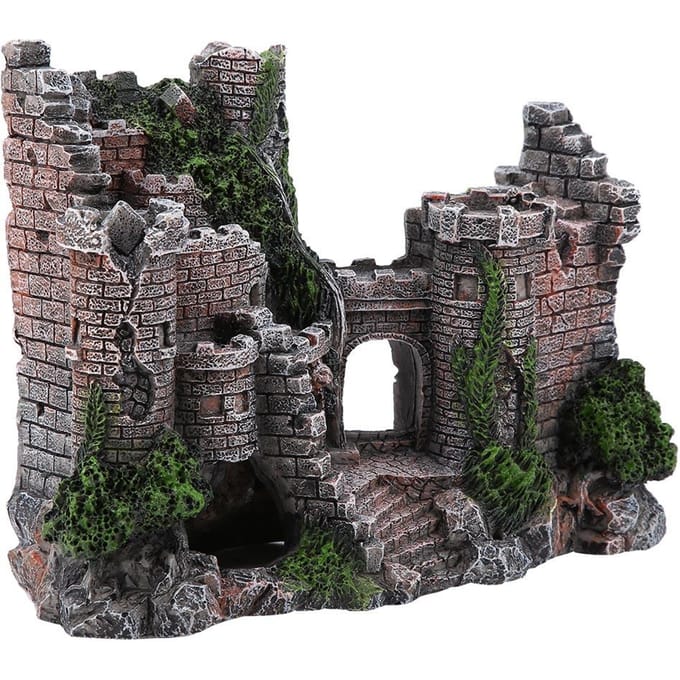 Simulatie Hars Schuilhuis Vistentank Aquarium Ornamenten Decor gray