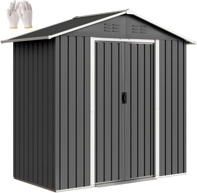 Outsunny Tuinberging - Staal - 194x107x191cm - Donkergrijs