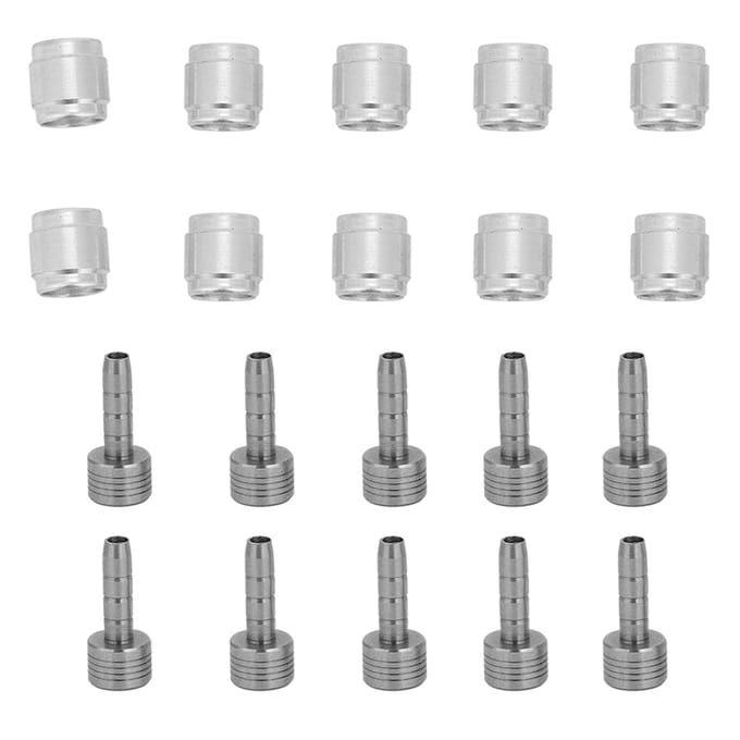 10 Set Hydraulische Schijfrem Slang Olijf Connector Inzetstuk voor AVID SRAM Vervangingsonderdeel white