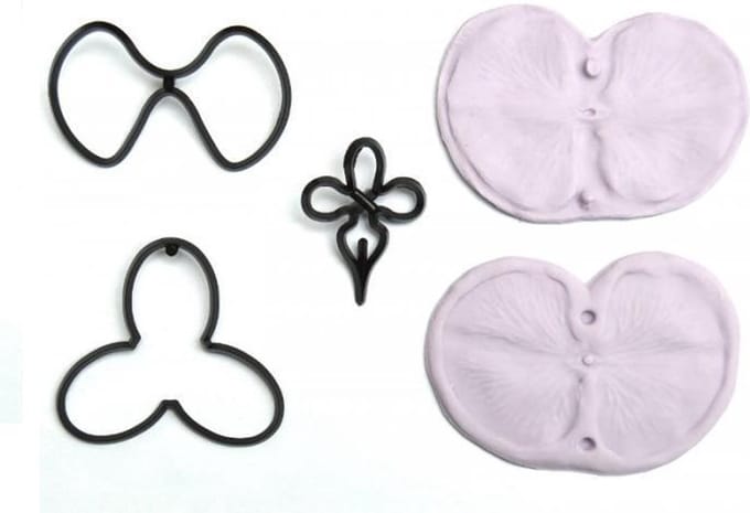Patchwork Cutters Make a Moth Orchid - Phalaenopsis Orchidee van suikerwerk set