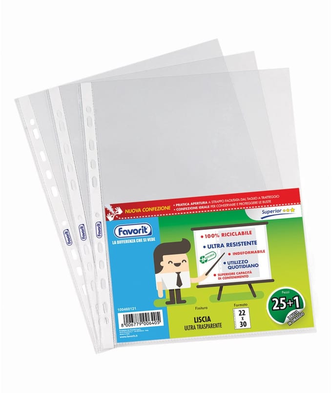 Favorit 400083625 sheet protector 220 x 300 mm Polypropyleen (PP) 26 stuk(s)