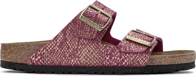 Birkenstock Arizona Dames Slippers Shiny Python Dark Fuchsia Narrow-fit | Paars | Microvezel | Maat 43 | 1023545