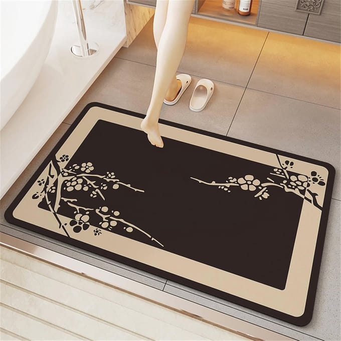 Zachte sneldrogende antislip badkamermat 28x55 inch - absorberende douchemat voor badkamer