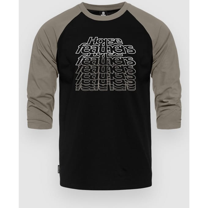 Horsefeathers Rollin Raglan T-shirt (zwart/taupe) - S