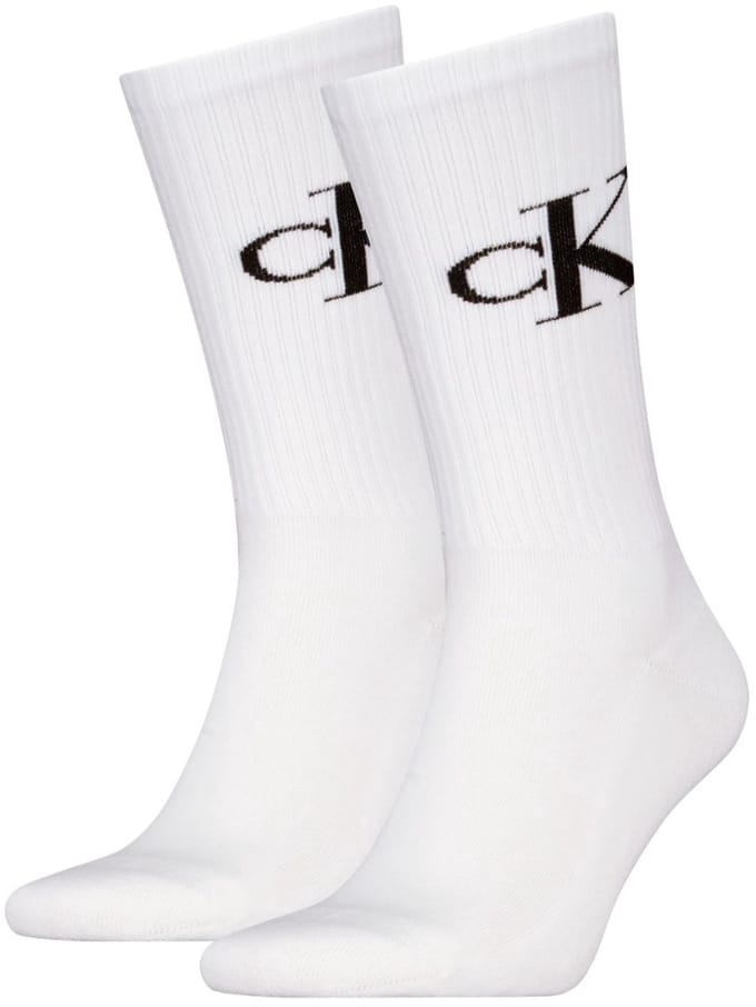 Calvin Klein Crewsokken Wit - Maat 43-46 - Heren - Halfhoge sokken