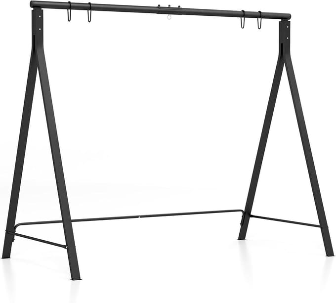 Schommelframe - Hangbankframe - Buiten Ontspannen - Stabiel A-frame Design - 210x115x175 cm - Zwart