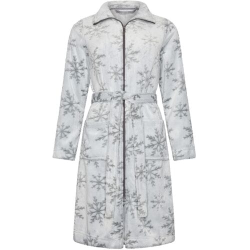 Rebelle - Badjas - Silver Frost - Fleece - Rits - Grijs - Maat S
