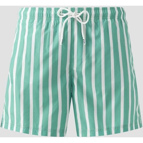 Eton Swim Short Stripe Drawstring Rear Zip Pocket Groen / male