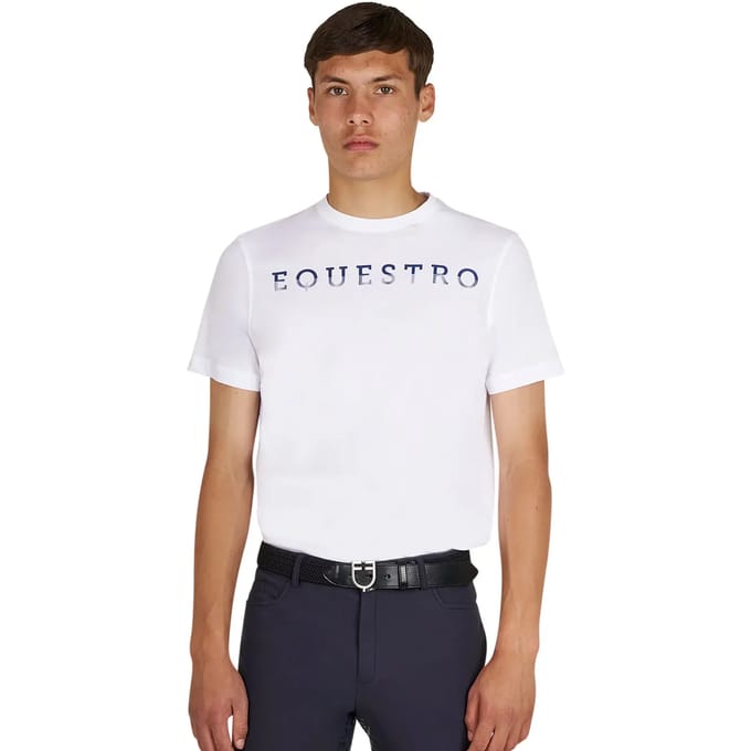 T-shirt met borstprint Equestro