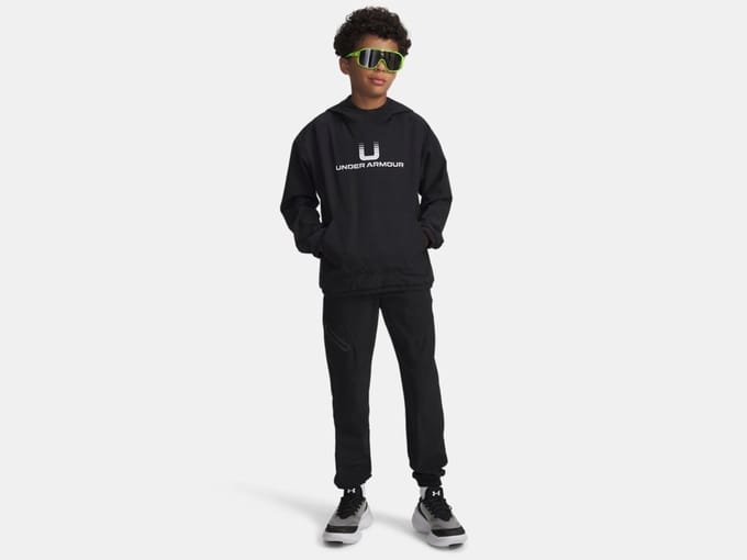 Under Armour Unstoppable Wvn Broeken Kinder - Zwart - Maat 149 - 160 CM - Poly Woven