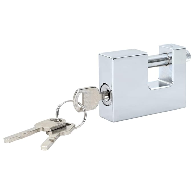 vidaXL Hangslot 12 pcs Zilver Staal