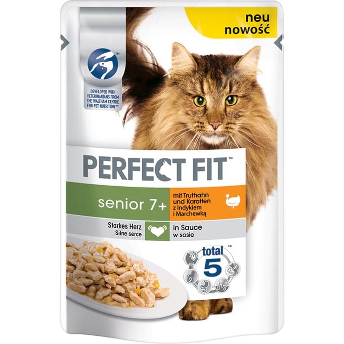 96 x 85 g Perfect Fit Senior 7+: Kalkoen en Wortel