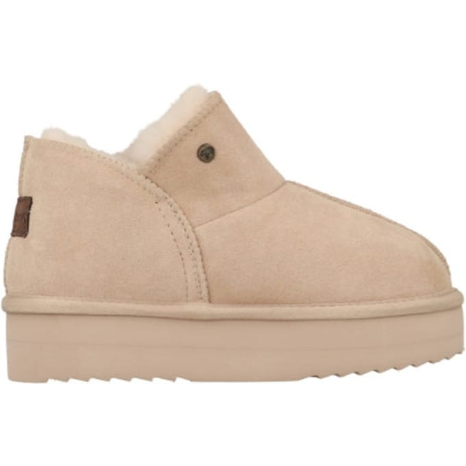 Warmbat Willow Plateau dames gevoerde boot - Beige - Maat 40