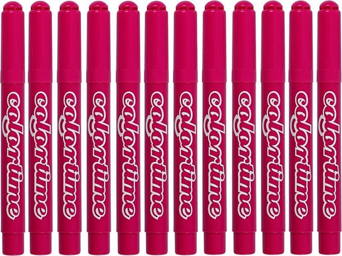 Colortime stift, 5 mm lijn, roze, 12 stuks