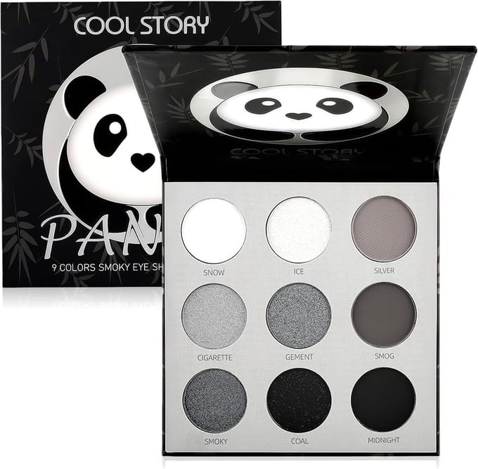 Oogschaduw Palet - Make-up Set - Dagelijkse Make-up - Negen Kleuren - 12.5 x 12.4 cm - Zwart