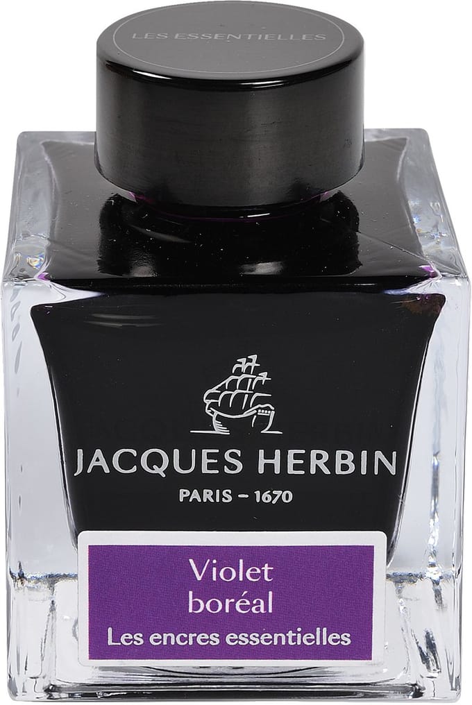 Jacques Herbin Vulpen inkt - Inktfles Essentielles - Violet boréal - 50 ml - Paars