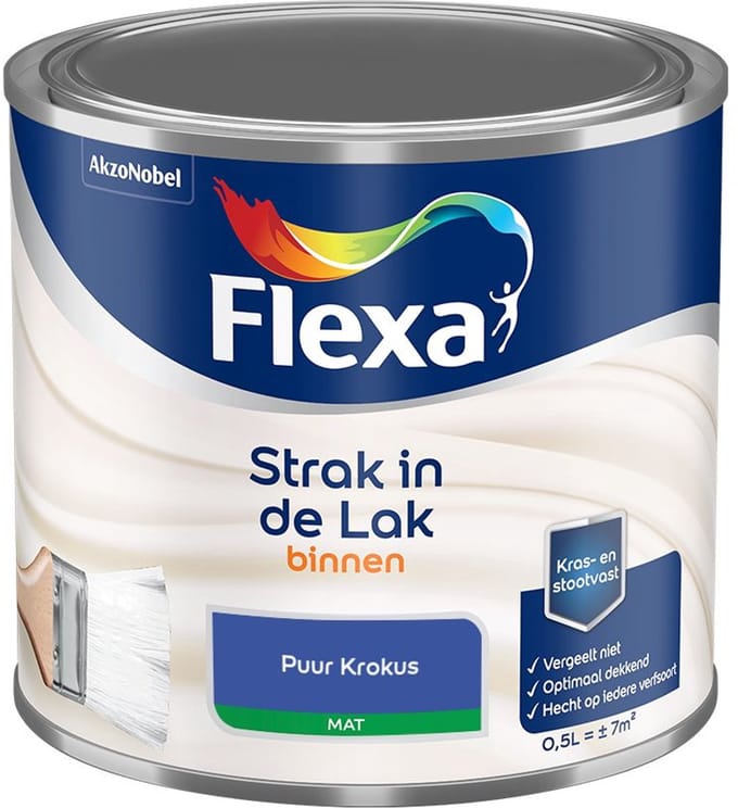 Flexa - Strak In De Lak Binnenlak Mat - Puur Krokus - Mengverf - 500 Ml