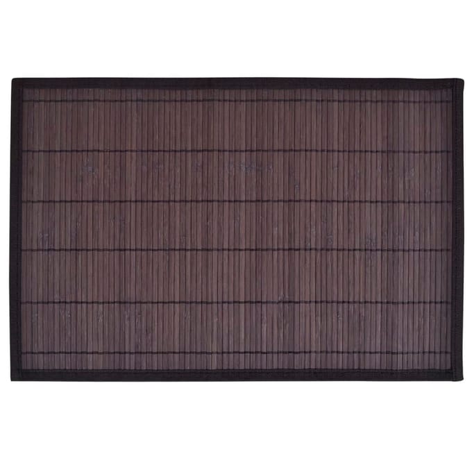 vidaXL - 6 - Placemats - bamboe - 30 - x - 45 - cm - donkerbruin