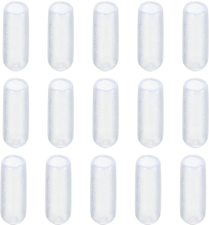 Dailygoods- Eindkappen 100 Stuks - Rubber Beschermkap - Schroefdraad Protector - Slijtvast - Transparant - Binnendiameter 5 mm