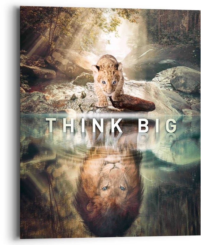Schilderij Believe in yourself - 50 x 40 - Hout - REINDERS