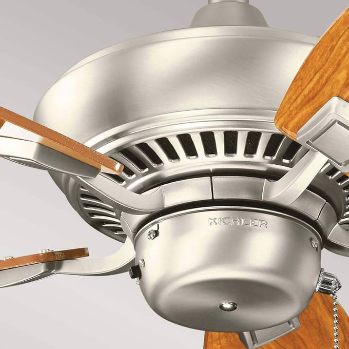 Plafondventilator met verlichting - Canfield - 30in / 76 cm ventilator - geborsteld nikkel