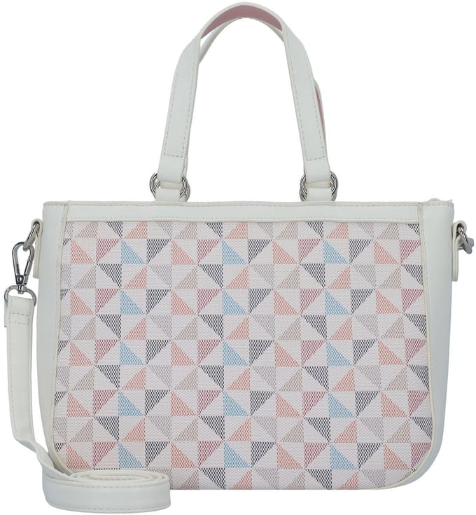 Gabor Schoudertas Meria Zip Shopper Printed Rose Wit